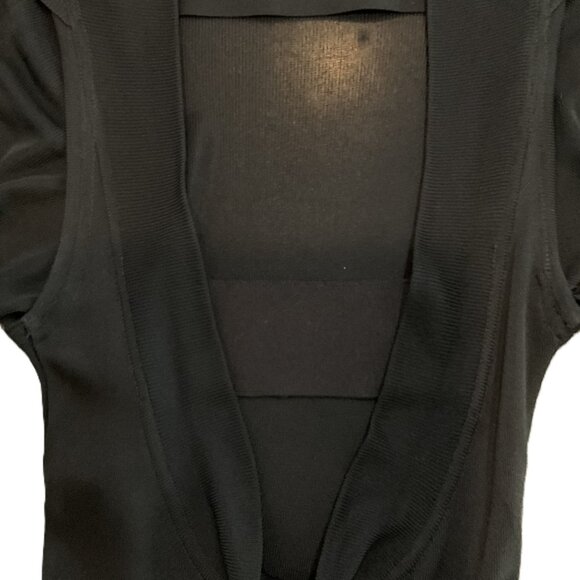 Herve Leger Paris Black Sequin Panel Open-Back Knit Dress-Size M - Picture 11 of 11